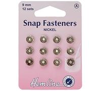 Hemline Sew On Snap Fasteners 9mm Nickel