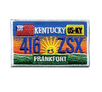 Sew-on Patch State of Kentucky Frankfort Registration Plate USA 0615