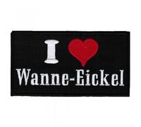 Sew-On Patches I Love Wanne Eickel 02920 Size Approx. 9 x 6.5 cm
