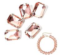 Sew on Rhinestones 10pcs, 10x14mm Zircon Glass Sewing Gemstones and Crystals Sewing Rhinestones for Clothes DIY Crafts Shoes Bag Jewelry(Champagne)