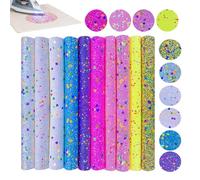 Sew on Sew on Sequins 8 Sheets A4 Glitter Sequins | Iron-on Fabric for Beads | Glitter Sheets for Clothes