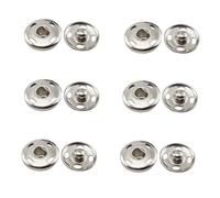 Sew on Snap Buttons, 6 Sets Press Studs Snaps Fasteners Buttons for Clothes Purse Handbag Craft DIY Supplies 15mm