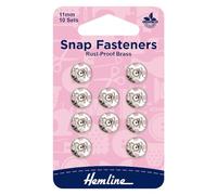 Sew On Snap Fasteners 11mm: Nickel/Silver