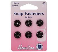 Sew On Snap Fasteners 13mm Black