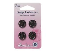 Sew On Snap Fasteners 15mm Black