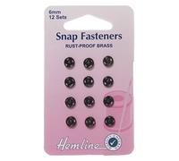 Sew On Snap Fasteners 6mm Black