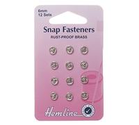 Hemline Sew-On Snap Fasteners 6mm – Nickel/Silver