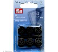 Sew-On Snap Fasteners Plastic 13 mm Black