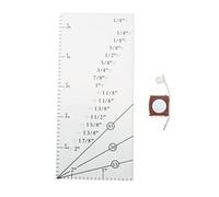 Sew Seam Allowance Ruler with Magnetic Seam Guide Clear Scale Sturdy Durable High Accuracy Portable Sewing Machine Ruler (Transparent)