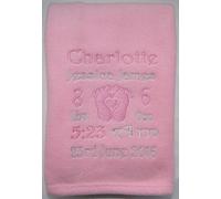 Sew Sew Special Baby keep sake Blanket. (Pink)