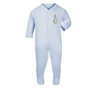 Sew Sew Special Boys Personalised Peter The Rabbit Baby grow/Sleepsuit - Now available in 3 Sizes (Blue, 0-3)