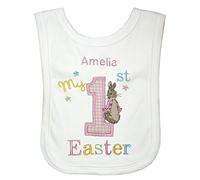 Sew Sew Special Girl’s Personalised 1st Peter The Rabbit Easter Bib. (White)