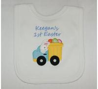 Sew Sew Special My First Easter Personalised Embroidered Name Bib Truck