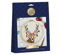 Sew & So On Embroidery Craft Sewing Kit, Christmas Stag Includes All Craft Accessories Needed Ideal DIY Adult and Older Kids Craft Kits, Makes A Great Craft Art Gift, Use for Christmas Home Decor