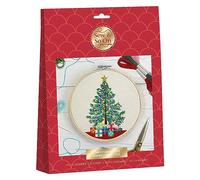 Sew & So On Embroidery Sewing Craft Kit - Christmas Tree, Includes All Craft Accessories Needed Ideal DIY Adult and Older Kids Craft Kits, Makes A Great Craft Art Gift, Use for Christmas Home Decor
