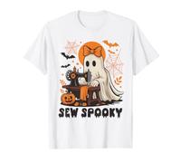 Sew Spooky Funny Halloween Quilting Ghost Sewing Machine T-Shirt