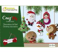 Sew Your Own Felt Christmas Decorations Kit Tree Santa Reindeer Hanging Set