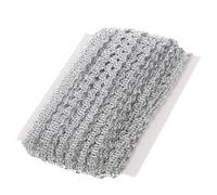 SEWACC 0.6cm Silver Braided Gimp Trim Ribbon 10m Decorative Braid Embellishment for Wedding Party DIY Crafts Home Decoration