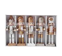 SEWACC 1 Set Christmas Nutcrackers Vintage Decoration Noel Traditional Nutcracker Collectible Nutcracker Statue Creative Noel Decoration Wood Soldier Nutcracker White Craft Outdoor Wooden
