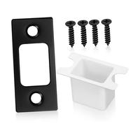 SEWACC 1 Set Door Strike Plate Deadbolt Cover Plate with Latch Box Screws Heavy Duty Security for Doors and Electronic Locks