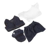 SEWACC 1 Set Plush Doll Clothing Set Includes T Shirt Pants Vest Hat Soft Doll Clothes Accessories for Dress Up and Playtime
