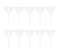 SEWACC 10 Pcs 90mm Plastic Triangle Funnels Acid and Alkali Resistant Laboratory Filling Funnels for Scientific Experiments and Liquid Transfer