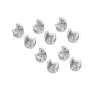 SEWACC 10 Pcs Glass Clamps Zinc Alloy Brackets for Thick Glass Rustproof Mirror Holders with Rubber Layers and Micro Adjusting Screws Strong Bearing Capacity for Bathroom and Wall