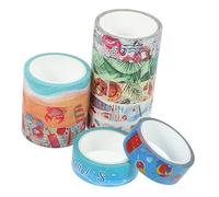 SEWACC 10 Rolls Shell Ice Cream Washi Tape Self Adhesive Decorative Paper Tapes for Journaling DIY Crafts and Scrapbooking Versatile Easy to Tear