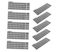 SEWACC 10 Sheets Arabic Keyboard Letter Stickers PVC Self-Adhesive Keyboard Decals Replacement for Laptop Computer Keys Easy to Apply Black Background White Letters