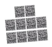SEWACC 10 Sheets Self-Adhesive Vinyl Alphabet Number Stickers Decals for Mailbox Door Crafting Easy to Apply and Remove Without Residue White Letters and Numbers