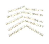SEWACC 10 Strings String Transparent Gold Number Price Display Tags for Jewelry Retail Counters Price Label Cubes Resistant to Wear and Deformation for Shops