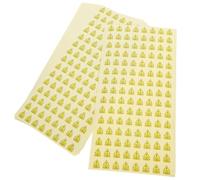 SEWACC 1000pcs Button Battery Caution Stickers Strong Adhesion Copper Plate Material for Safety Reminder on Packaging and Transportation Labeling Battery Warning Signs