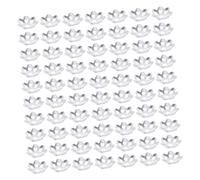 SEWACC 1000pcs Silver Flower Bead Caps End Caps for Jewelry Making Glossy Iron Spacer Beads for DIY Bracelets Necklaces Smooth Polished Finish with Elegant Floral Design for Crafting