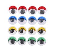 SEWACC 100pcs 20mm Safety Eyes Toy Red Wiggle Googly Eyes for DIY Craft Decor Wobbly Ears for Toys Boys and Girls Education