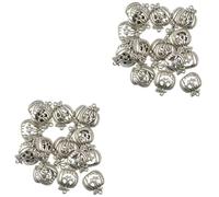 SEWACC 100pcs Antique Silver Alloy Pumpkin Pendants DIY Jewelry Findings Vintage Smile Face Halloween Charms for Crafting and Halloween Decorative Ornaments