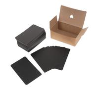 SEWACC 100pcs Black Blank Cards Versatile Cardstock for DIY Projects Creative Notes Bookmarks and Signature Greeting Cards for Study Parties and Crafting