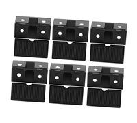 SEWACC 100pcs Black Plastic Corner Braces Cabinet Angle Brackets with Caps Lightweight Fasteners for Shelves Cabinets Frames Easy Installation with Four Mounting Woodworking Connection