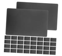 SEWACC 100pcs Blank Aluminum Business Card Blanks Sublimation DIY Engraving Metal Name Cards Black Smooth Surface for Office Gift Plaques