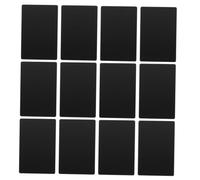 SEWACC 100Pcs Blank Metal Business Cards Matte Black Aluminum Alloy Engraving DIY Card Blanks for Office Name Plates and Craft Projects