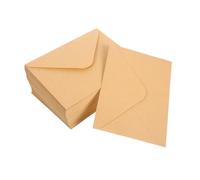 SEWACC 100pcs Brown Kraft Paper Envelopes V Flap Design for Invitations Greeting Cards Wedding Party and Office Use Rustic Plain Card Envelopes