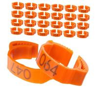 SEWACC 100pcs Chicken Leg Bands with Numbers Use Poultry Identification Rings for Chickens Ducks Geese and Breeds Bright Farm Marker Tools for Breeding Management