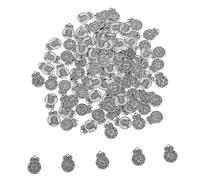 SEWACC 100pcs Chinese Five Element Jewelry Charms Mixed Style Pendant Vintage Alloy Metal Wood Fire Water Symbolic Pendants for Necklace Bracelet Crafting Accessories