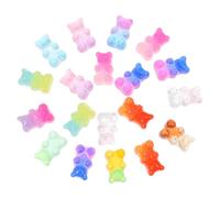 SEWACC 100pcs Colorful Bear Shape Charms DIY Resin Phone Case Ornaments for Craft Decoration Cute Patches Lightweight Durable Accessories for Creative Projects