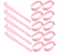 SEWACC 100pcs Disposable PVC Wristbands for Newborn Hospital Identification Writable Medical Id Bands for Accurate Care Single Use Pink Wristbands for Events