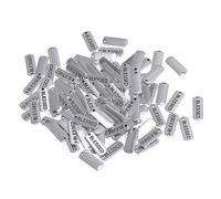 SEWACC 100pcs DIY Silver Tone Alloy Letter Charm Pendants for Jewelry Making Retro Strip Message Pendants for Bracelets Necklaces Keychains Craft Accessories for Women and Cosplay