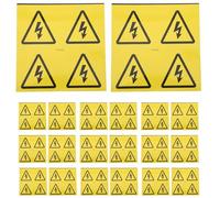 SEWACC 100pcs Electrical Shock Warning Sticker Strong Adhesion for Outdoor Use and Power Cables High Visibility Removable Warning Decal for Machinery and Appliances