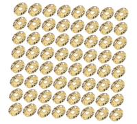 SEWACC 100pcs Golden Rhinestone Spacer Beads for Bracelets Crystal Bling Rondelle Beads for DIY Jewelry Making Multi Strand Charm Pens