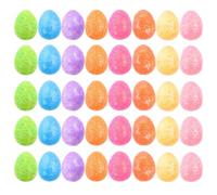 SEWACC 100pcs Miniature Easter Eggs Glitter Foam Ornaments Diy Craft Eggs Easter Basket Stuffer Party Decorations