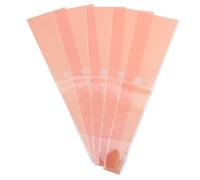 SEWACC 100pcs Pink Opp Flower Wrapping Sleeves Bouquet Packaging Covers for Florist Supply Single Flower Packing Sleeve Suitable for Shop and Wrapping