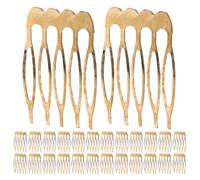 SEWACC 100pcs Plain Metal Side Hair Comb Pins for Women Girls Blank Teeth Wire Slide Combs for Hair Twist Clips Decorative DIY Crafts